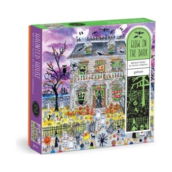 Galison Michael Storrings Haunted House 500 Piece Glow in the Dark Puzzle | Galison
