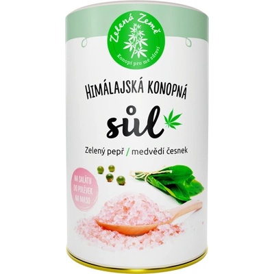 Zelená Země Konopná sůl pepř a medvědí česnek 165 g