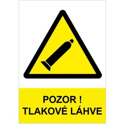 Tabulka bezpečnostní -Pozor! Tlakové lahve 12362