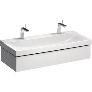 Geberit Долен шкаф за окачена мивка Geberit Xeno2, бял, 2 чекмеджета, 118 см (500.517.01.1)