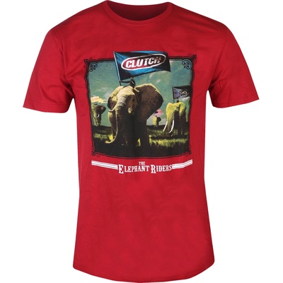 INDIEMERCH мъжка тениска Clutch - "The Elephant Riders" - бургунди - INDIEMERCH - INM084