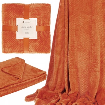 Springos polyester Deka oranžová 200x220