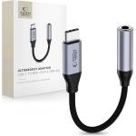 Tech-Protect ultraboost adapter usb-c to mini jack 3.5mm dac iron grey (5906302324620)