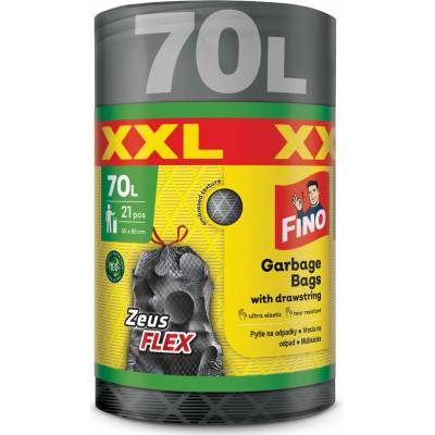 FINO Pytle zatahovací Zeus FLEX XXL 70l 35 µm 21 ks stříbrné