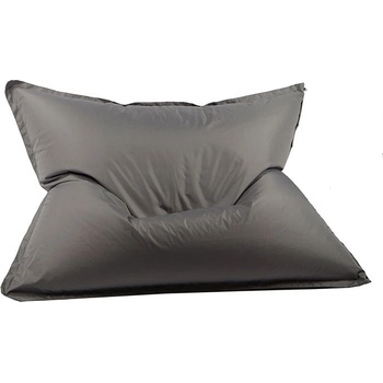 Pufrelax Пуф Голяма възглавница, 350л. , Magic Pillow - Teteron Grey, Перящ се калъф, За открито, Пълнеж от Полистиролни перли