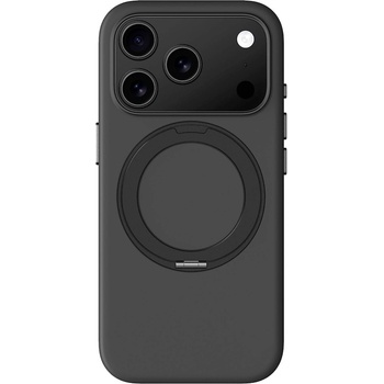 AMAZINGTHING Силиконов (TPU) калъф с MagSafe за iPhone 17 Pro - AmazingThing Cloudie MagSpin Magnetic Soft Silicone Case (черен) (IP176.3PCBK)