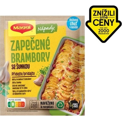 MAGGI NÁPADY Zapekané zemiaky so šunkou 46 g