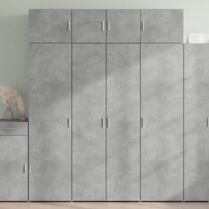 vidaXL Висок шкаф, бетонно сив, 80x42, 5x185 см, инженерно дърво (3281437)