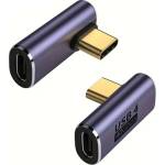 Reset Computers Adapter USB C-C, M/F, Angled, 40Gbps QC100W 962218 (C4072/ZW)