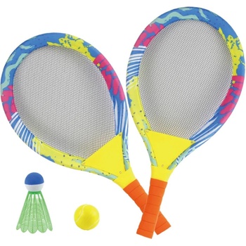Plastica Ракети за плажен тенис 2 в 1 Plastica - С топче и перце (95101)
