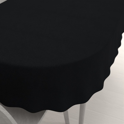 Biante Oválny obrus imitácia brúsenej kože Alcantara ALC-012 Čierny 50x100 cm