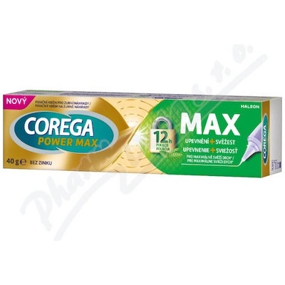 Corega Power Max Upevnění + Svěžest fixač.krém 40 g