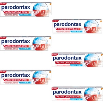 Parodontax Aktivní obnova dásní fresh mint 6 x 75 ml