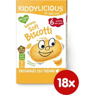 Kiddylicious sušienky mäkké banánové 3x6 ks 120g