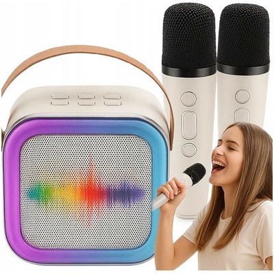 Karaoke set růžový se 2 Bluetooth mikrofony pro děti
