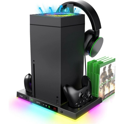 iPega XBX024S Multifunctional charging RGB stand with cooling for Xbox, black 57983122487