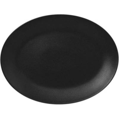 RAK Porcelain Talíř oválný 36 x 27 cm černá RAK-NFNNOP36BK