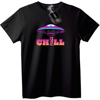 NOONEBRAND Тениска UFO Chill Peace - 2XL, Black