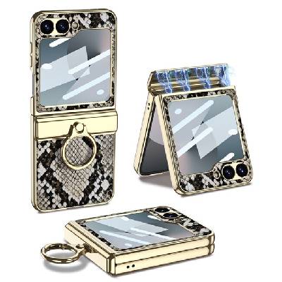 Ring Holder kryt GKK Electroplated Crocodile na Samsung Galaxy Z Flip 6 5G - Python