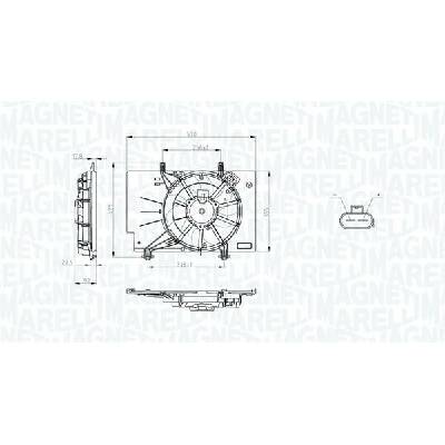 Větrák chlazení motoru MAGNETI MARELLI 069422734010