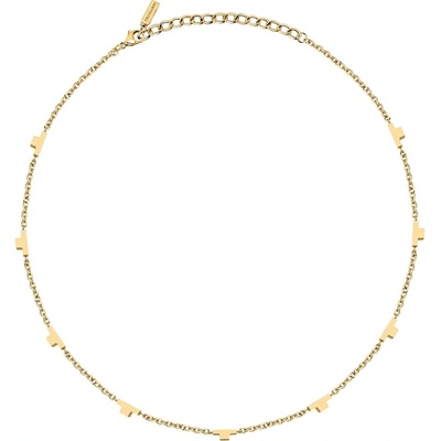 Trussardi Módny pozlátený náhrdelník TJAXC63