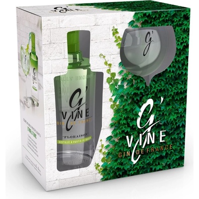 G’Vine Gin de France Floraison 40% 0,7 l (dárkové balení 1 sklenice)