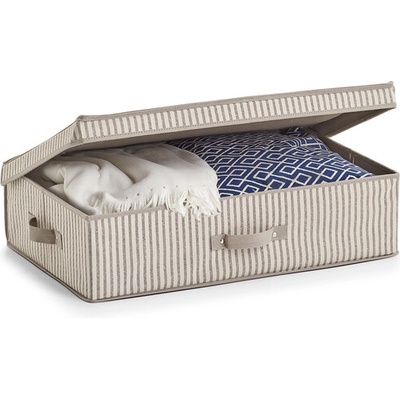 Zeller Present Pevný úložný box na oblečenie, na textil, pod posteľ, prúžok, 62 x 38 x 16 cm