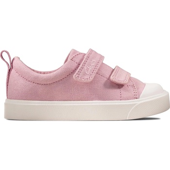Clarks City Bright Sneakers - Pink Canvas