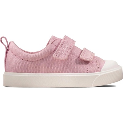 Clarks City Bright Sneakers - Pink Canvas