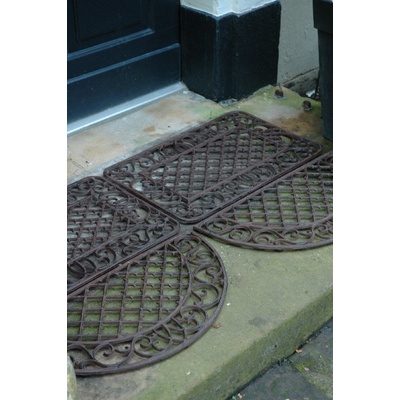 ESSCHERT DESIGN BEST FOR BOOTS litinová hranatá s ornamenty červeno-hnědá 66,5 x 42 cm