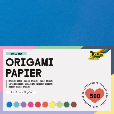 Folia Bringmann Origami papír mix 10 barev 500 listů 15x15 cm
