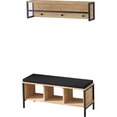 Sconto Predsieňová zostava SHANA dub/čierna