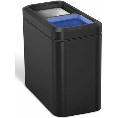 Simplehuman Odpadkový kôš na triedený odpad, 20 l, otvorený, matná čierna oceľ