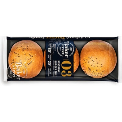 Baker Street Kváskové žemle na burger 3 x 100 g