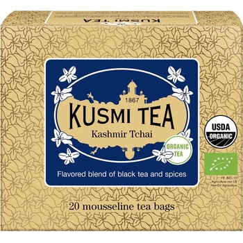 Kusmi Tea Био черен чай Kashmir Tchai в муселинови торбички 20 бр (21722A1120)