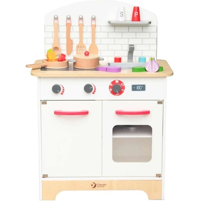 Classic World Детска дървена кухня за игра с аксесоари (cw4201)
