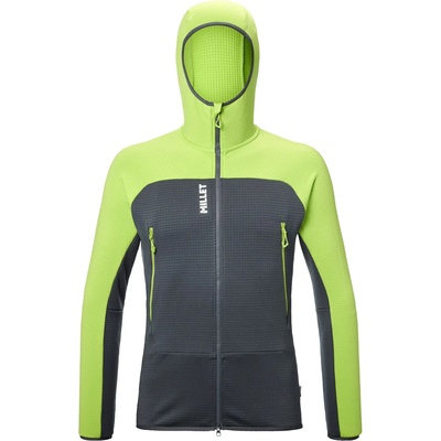Millet Мъжко поларено яке Millet Fusion Grid Hoodie Fleece jacket - Macaw Green / Tarmac (005-3492-0712)