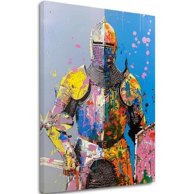 Obraz Graffiti Knight | Talianske plátno - 100x150 cm