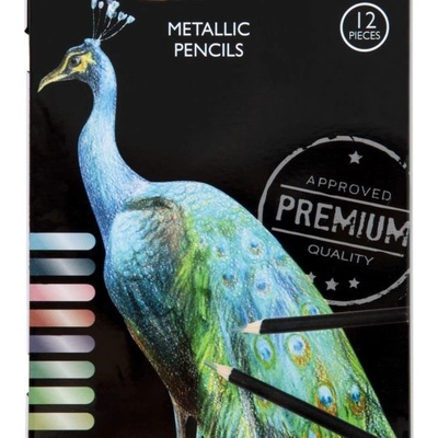 Nassau Metalické pastelky - 12 ks