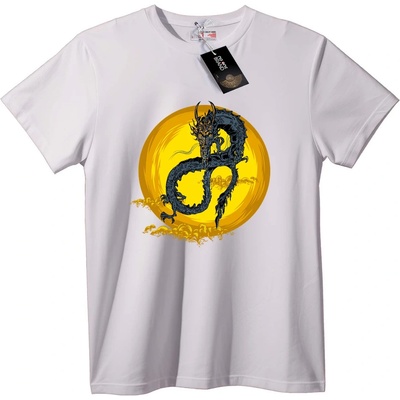 NOONEBRAND Тениска Дракон луна - XS, White