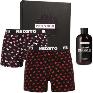 Nedeto Мъжки подаръчен комплект боксерки и боксерки Nedeto и душ гел Pietro Filipi (3NPGBP1L/1) Nedeto | Mnogotsveten | МЪЖЕ | XL