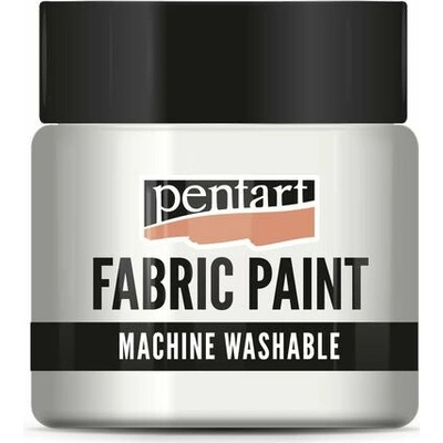 Metalická Pentart farba na textil 50 ml perlovobiela