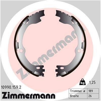 Sada brzd. čeľustí parkov. brzdy ZIMMERMANN 10990.159.2