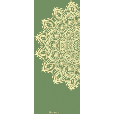 GAIAM Йога постелка 6 mm, Olive Haze Mandala Printed - 1 бр
