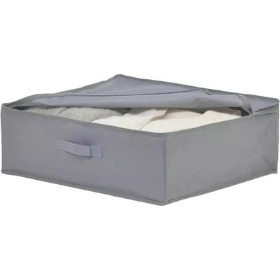Goodhome Textilný úložný box na oblečenie a posteľnú bielizeň 44 x 55 x 19 sivý