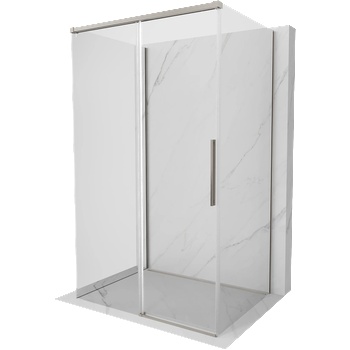 Mexen Rox-3S душ кабина 3-стенна плъзгаща се 155 x 70 см, прозрачна, четкан никел - 8C2-155-070-97-00-3S (8C2-155-070-97-00-3S)