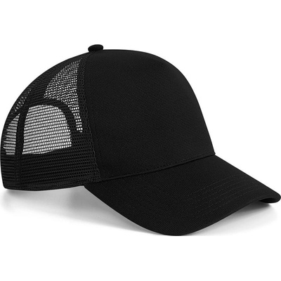 Beechfield Microknit Snapback Trucker čierna