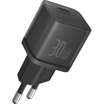 Baseus GaN5S USB-C PD Fast Wall Charger 30W (P10162504113-00) - захранване за ел. мрежа с USB-C изход с технология за бързо зареждане (черен)