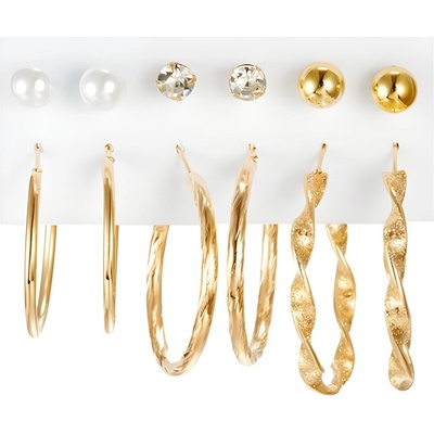 HARAHU Комплект обеци al-28208 - Златна kp28208 (al-28208)