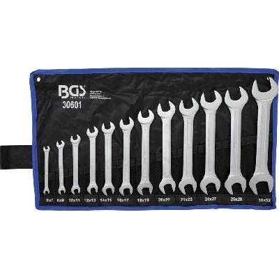 BGS technic Klíče ploché otevřené, dvoustranné, 6-32 mm, sada 12 dílů v obalu - BGS 30601